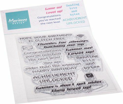 Marianne D Clear Stamp Level Up (ENG) CS1098 102x180mm (AFGEPRIJSD)