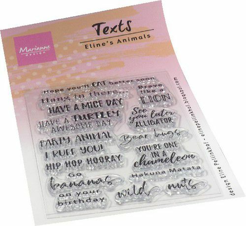 Marianne D Clear Stamps Eline‘s Animals - Tekst (ENG) EC0189 102x180mm (AFGEPRIJSD)