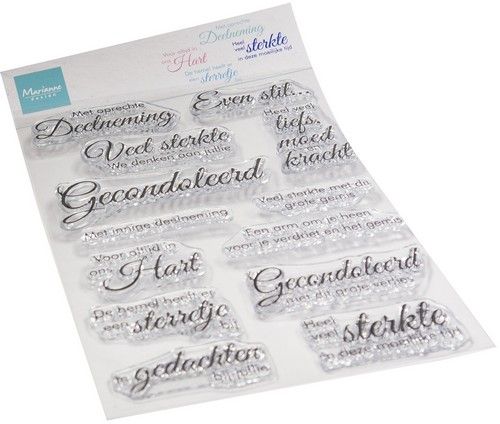 Marianne D Clear Stamps Met oprechte deelneming (NL) CS1164 1110x150mm *