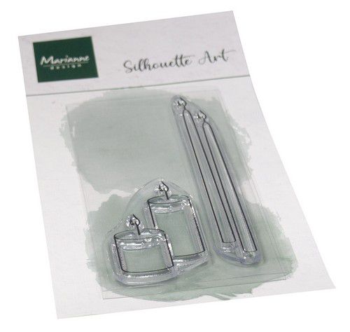 Marianne D Clear Stamps Silhouette Art - Kaarsen CS1146 24x40mm *