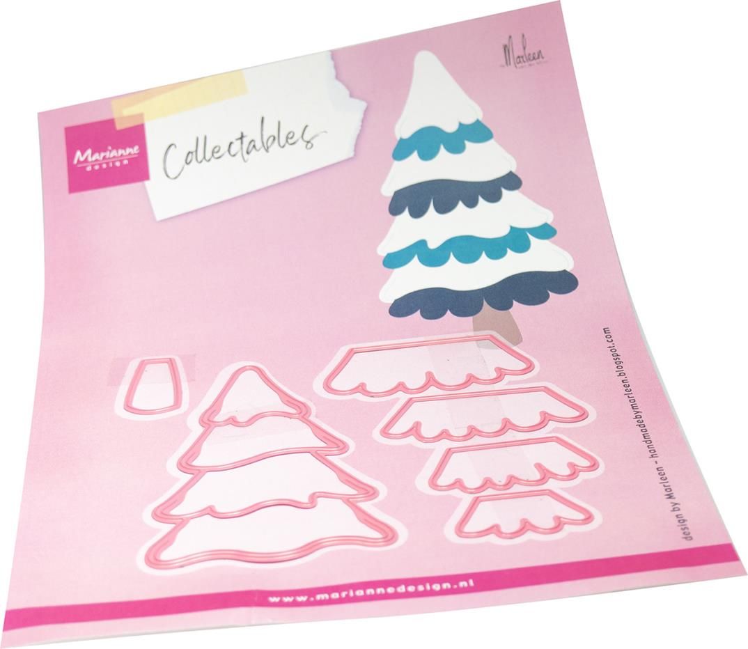 Marianne D Collectable Besneeuwde boom by Marleen COL1554 93x85,5mm *
