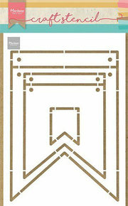 Marianne D Craft Stencil - Banners PS8083 A5 *