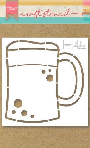 Marianne D Craft Stencil bierpul by Marleen PS8063 149x149mm (AFGEPRIJSD)