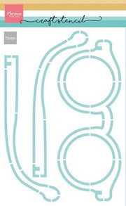 Marianne D Craft stencil Bril PS8166 210x149mm *