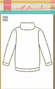 Marianne D Craft Stencil Craft stencil Sweater PS8076 21x15cm (AFGEPRIJSD)