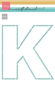 Marianne D Craft Stencil - K-Letter PS8149 210x149 mm *