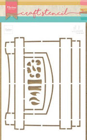 Marianne D Craft Stencil Open haard by Marleen PS8048 21x15 cm (AFGEPRIJSD)