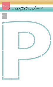 Marianne D Craft Stencil - P-Letter PS8148 210x149 mm *