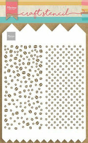 Marianne D Craft Stencil - Slimline A4 Koffiebonen PS8091 150x210mm *
