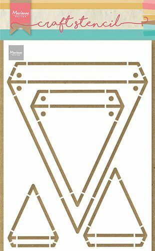 Marianne D Craft Stencil - Vlaggen PS8082 A5 (AFGEPRIJSD)