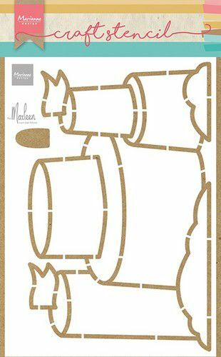 Marianne D Craft Stencil - Zandkasteel PS8124 21x15cm *