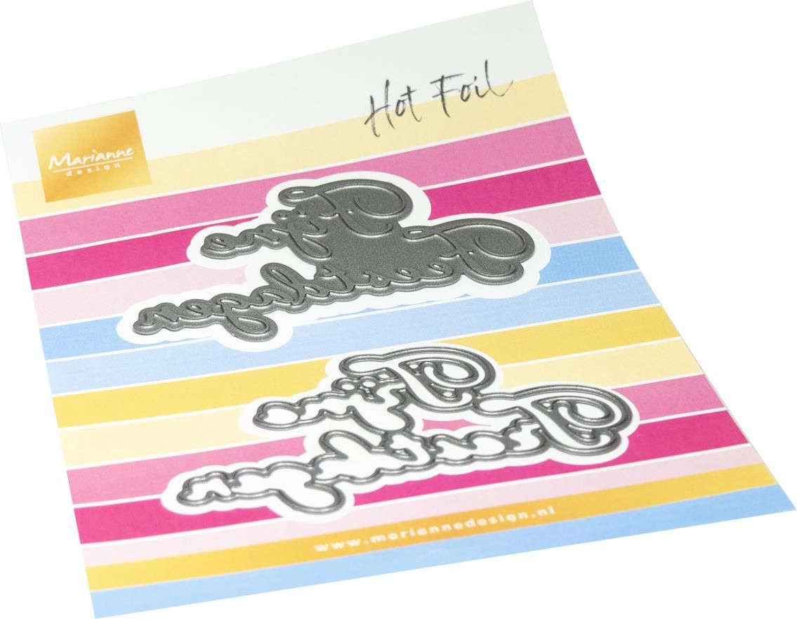 Marianne D Craftable Hot Foil- Fijne feestdagen (NL) CR1670 83,5x45,5mm *