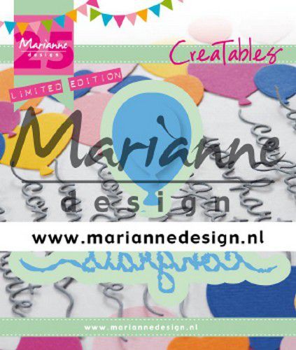 Marianne Design - Creatables - Congrats & Balloon 3 st - 25th anniversary (LR0626) *