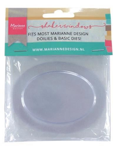 Marianne Design - Decorations Shaker Window - ovaal 9 cm - 4mm 10 st LR0031