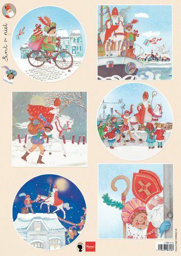 Marianne D Decoupage Sint en Piet EWK1281 A4