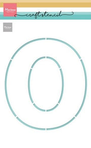 Marianne D Mask Stencil - letter O (Oma en Opa dag) PS8162 210x149mm *