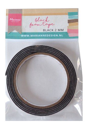 Marianne Design - zwart foam tape - 2 mm (12 mmx2mtr) zelfklevend dz LR0027 110x160x13 mm