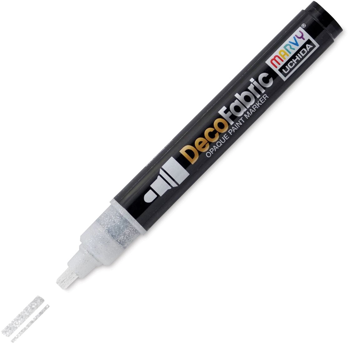 Marvy Uchida Deco Fabric Marker Glitter White (223-G0)