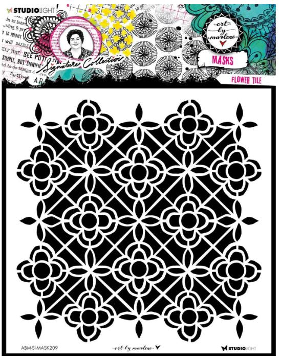 Studio Light • Signature Collection Mask Stencil Flower Tile Art (ABM-SI-MASK209) *
