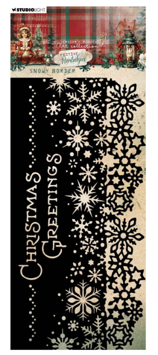 Studio Light • Festive Nostalgia Mask Snowy Border - MASK303*