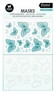 Studio Light • Essentials Puncture Tool Mask Butterflies - MASK309*