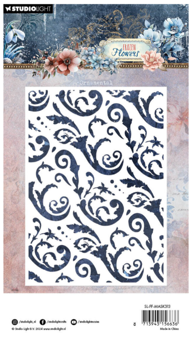 Studio Light • Frozen Flowers Mask Stencil Ornamental - MASK313*
