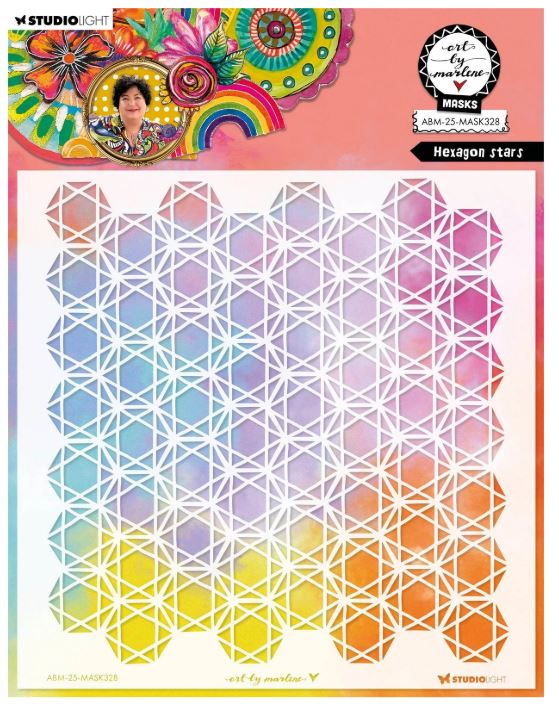Studio Light • Art By Marlene Mask Hexagon stars (ABM-25-MASK328 *