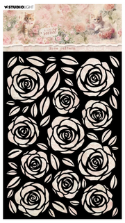 Studio Light • A Cat's Secret Mask Stencil Rose Pattern (SL-ACS-MASK338) *