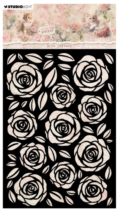 Studio Light • A Cat's Secret Mask Stencil Rose Pattern (SL-ACS-MASK338) *