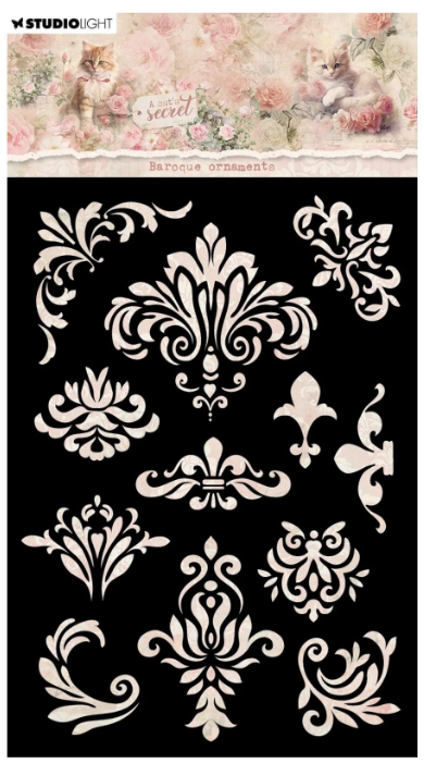 Studio Light • A Cat's Secret Mask Stencil Baroque Ornaments (SL-ACS-MASK339) *