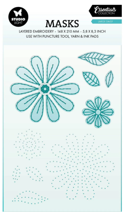 Studio Light • Essentials Mask Embroidery - Large daisy (SL-ES-MASK344) *