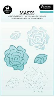 Studio Light • Essentials Mask Embroidery - Classic rose (SL-ES-MASK345) *