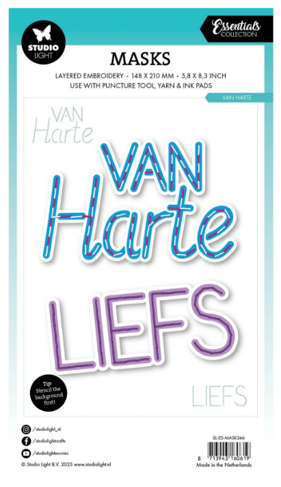 Studio Light • Essentials Mask Embroidery - Van harte (SL-ES-MASK346) *