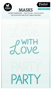 Studio Light • Essentials Mask Embroidery - With love (SL-ES-MASK347) *