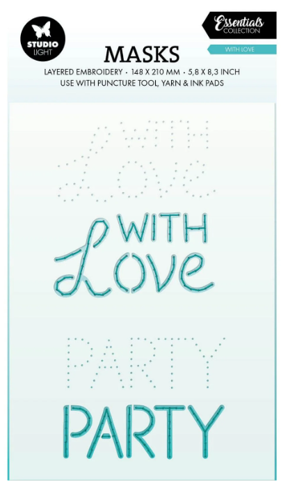 Studio Light • Essentials Mask Embroidery - With love (SL-ES-MASK347) *