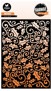 Studio Light • Grunge Collection Mask Stencil Holly Swirl (SL-GR-MASK349) *