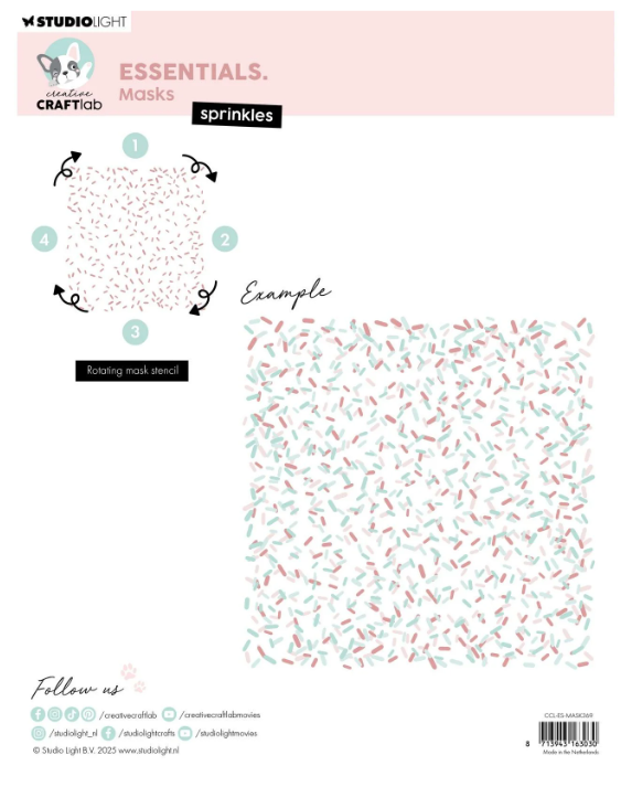 Creative Craftlab • Essentials Mask Stencil Sprinkles (CCL-ES-MASK369) *