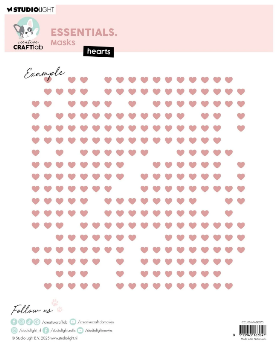 Creative Craftlab • Essentials Mask Stencil Hearts (CCL-ES-MASK370) *
