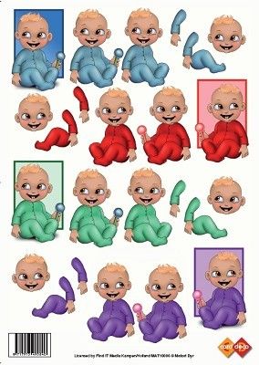 3D knipvel - Matori -  Zittende baby