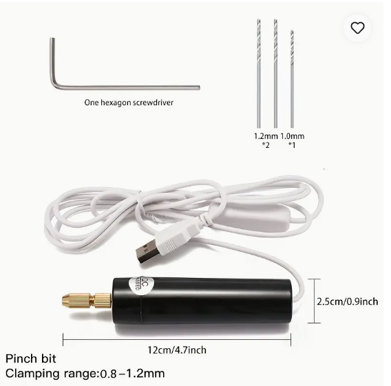 USB-aangedreven Mini Elektrische Boorset met Bits en toebehoren