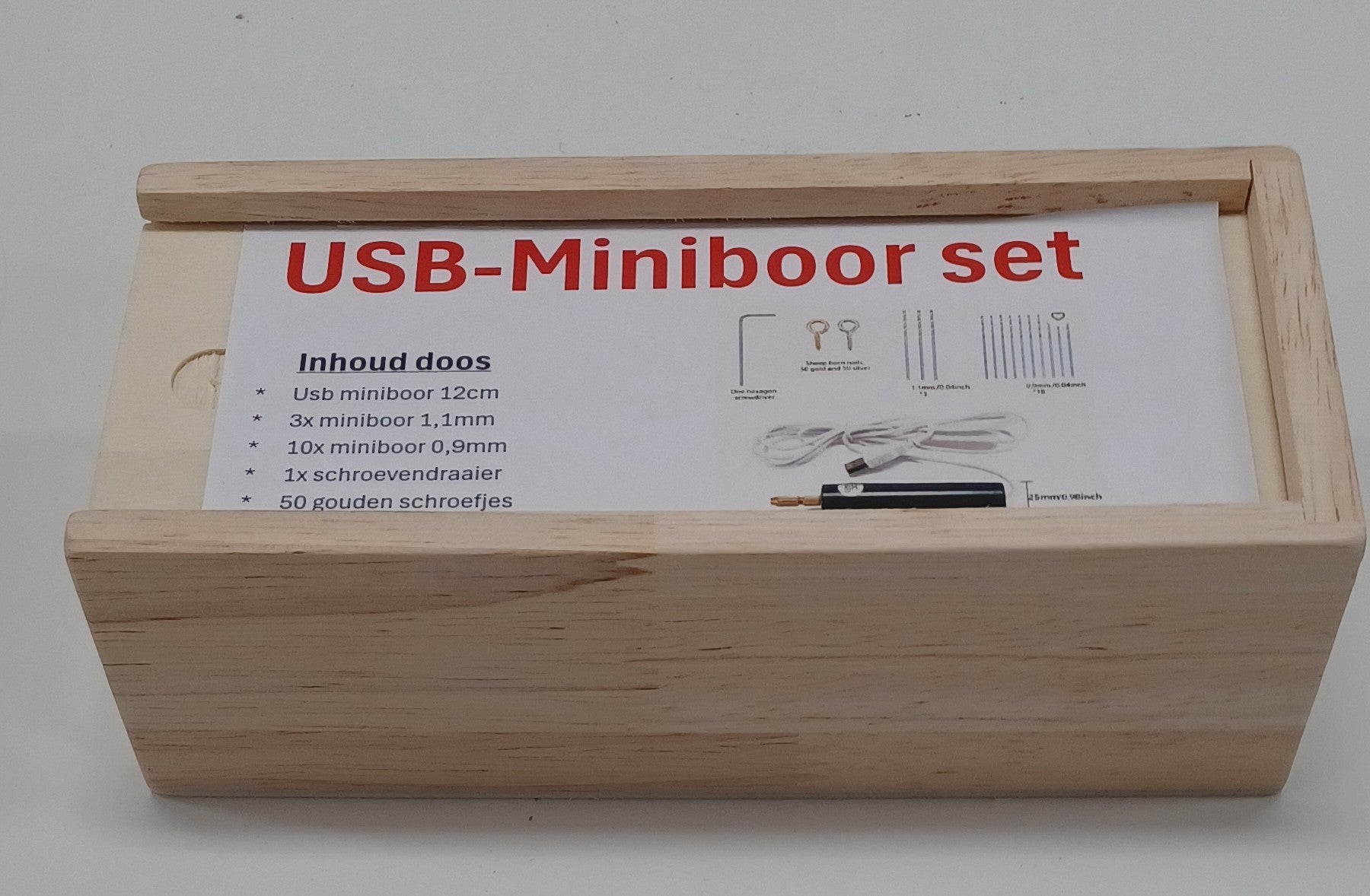 USB-aangedreven Mini Elektrische Boorset met Bits en toebehoren