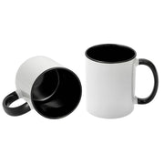 11oz mok wit met gekleurde binnenkant en gekleurde handvat (Zwart) (SPM.082.096.021)