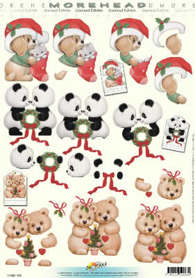 3D Knipvel - Morehead - Kerstdieren 02