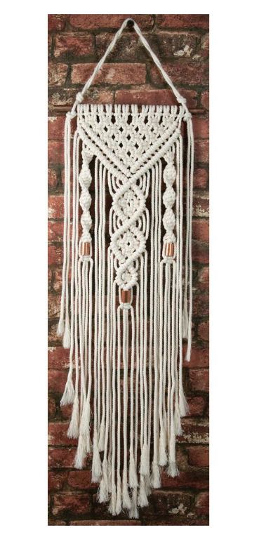 Solid Oak Macramé Kit Dubbele Spiralen Muurhanger 25x92 cm (MWH003) *