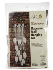 Solid Oak Macramé Kit Veren Muurhanger 25x90 cm (MWH010) *
