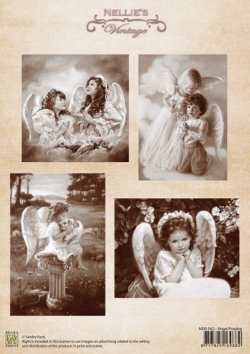 Knipvel - Nellie Snellen - Vintage Angel praying