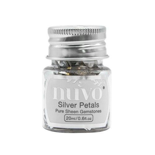 Nuvo Gemstones (ass. sizes) - silver rectangles 1403N (AFGEPRIJSD)