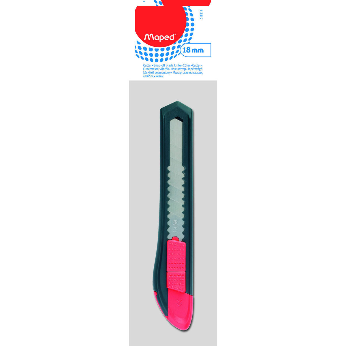 Afbreekmes / Hobbymes Groot 18 mm - Maped - Zwart/Rood - 018211 CraftEmotions
