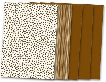 Perkament papier: Chocolate brown, dots & stripes (AFGEPRIJSD)