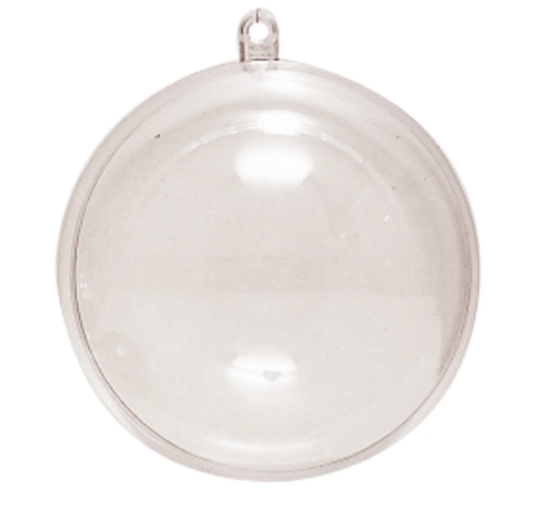 Plastic bal transparant 8 cm - 5stuks (21201)
